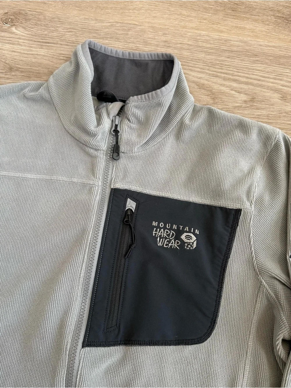 Mountain Hardwear Mens Strecker Lite Full Zip Fleece Jacket Mens Medium Gray